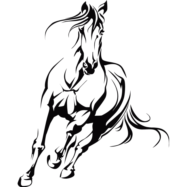 Száguldó paripa - Falmatrica / Faltetoválás