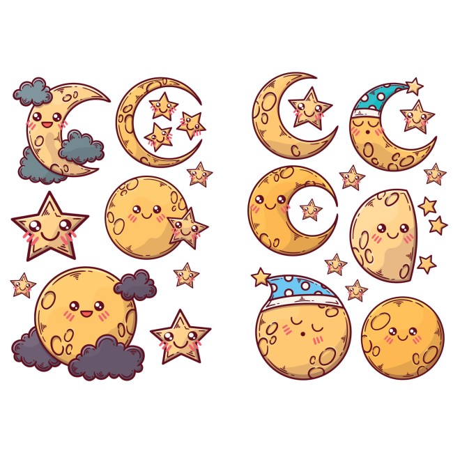 Aranyos holdak - Nyomtatott matrica