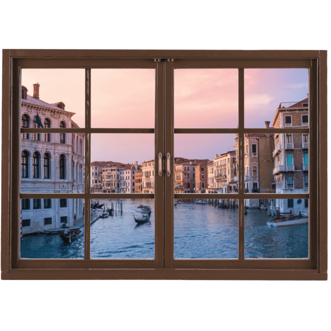 Velence - Színes ablak Matrica