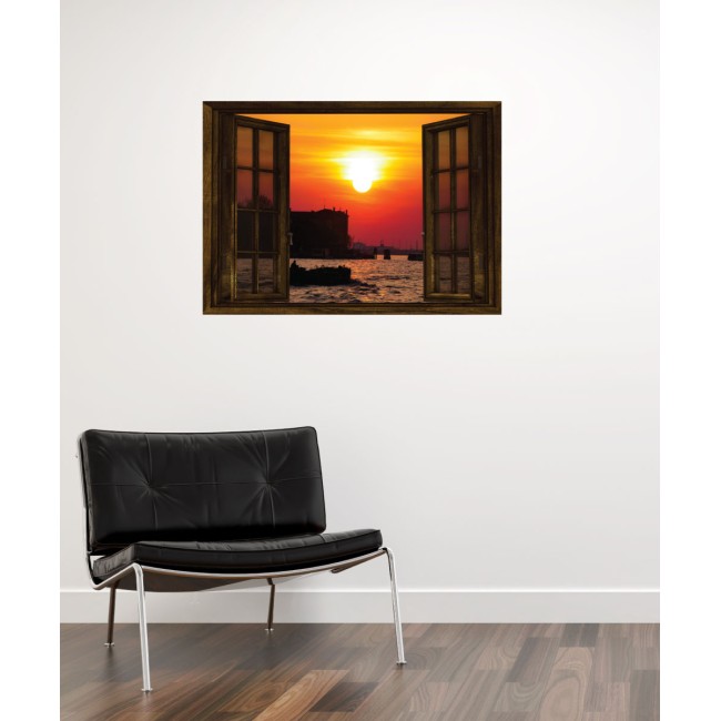 Toszkána - Színes ablak Matrica