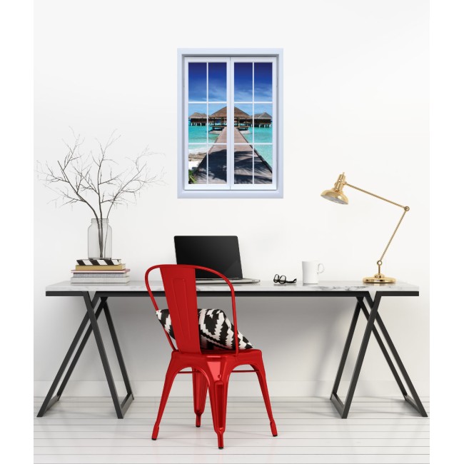 Maldív-szigetek - Színes ablak Matrica