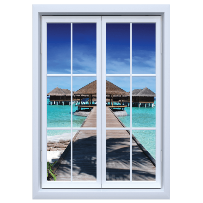 Maldív-szigetek - Színes ablak Matrica