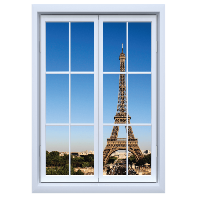Eiffel-torony - Színes ablak Matrica