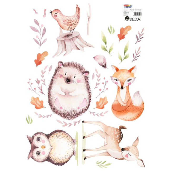 Erdei állatok - Színes Matrica