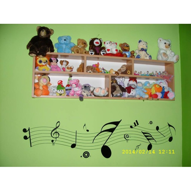 Stilizált hangjegyek - Falmatrica / Faltetoválás