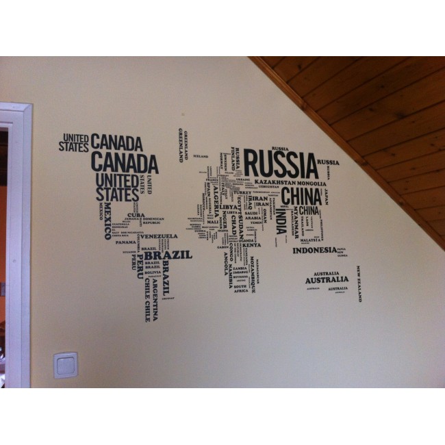 Világtérkép - Falmatrica / Faltetoválás