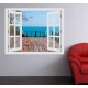 Terasz az óceánra - 3D hatású ablakos matrica
