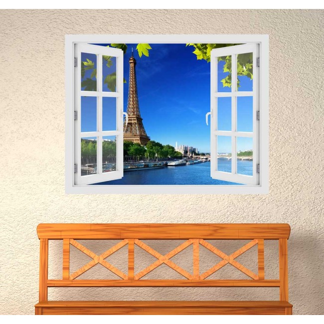 Eiffel-torony - 3D hatású ablakos matrica