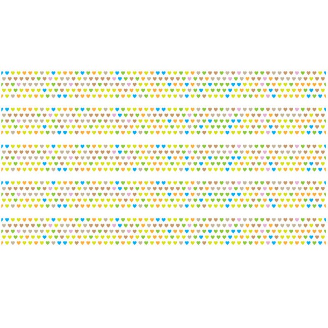 Szívecskék - Nyomtatott bordűr matrica