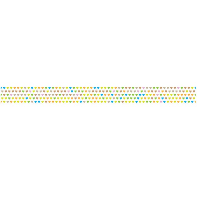 Szívecskék - Nyomtatott bordűr matrica