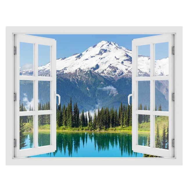 Washingtoni gleccser - 3D hatású ablakos matrica