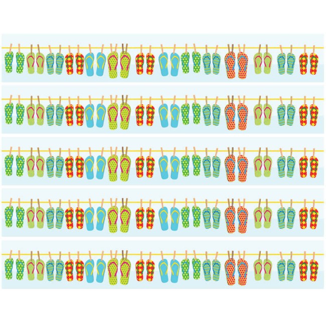 Papucsok - Nyomtatott bordűr matrica