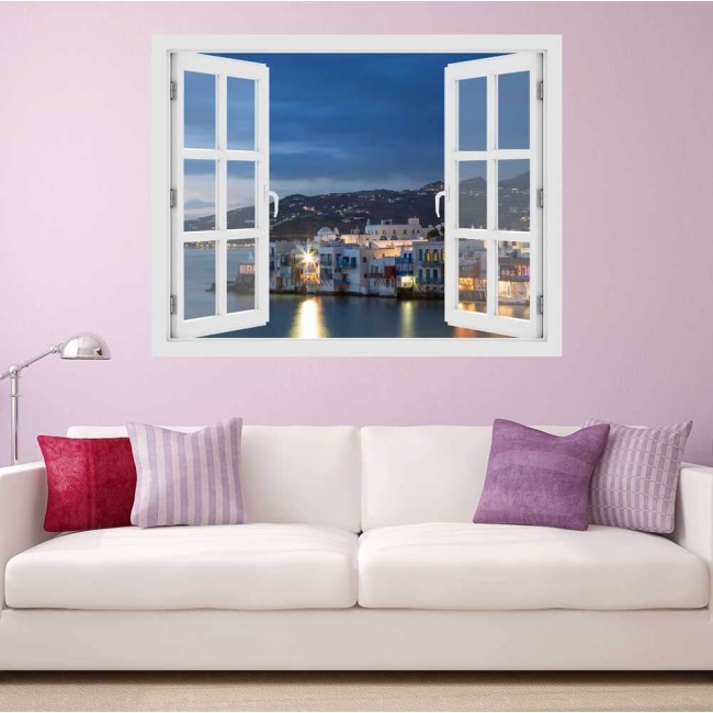 Mykonos - 3D hatású ablakos matrica