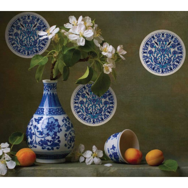 Csempe matrica - Szegfű - 4 darab