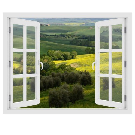 Toszkána dombjai, Olaszország - 3D hatású ablakos matrica