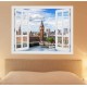 Westminster Bridge, London - 3D hatású ablakos matrica