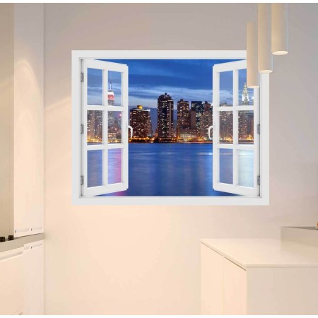 Manhattan Skyline - 3D hatású ablakos matrica