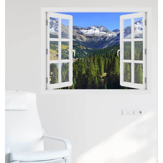 Colorado -hegység ősszel - 3D hatású ablakos matrica