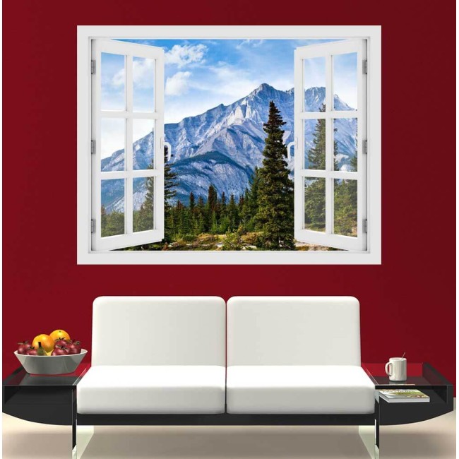 Alberta hegység, Canada - 3D hatású ablakos matrica