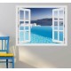 Kilátás az Égei tengerre - 3D hatású ablakos matrica