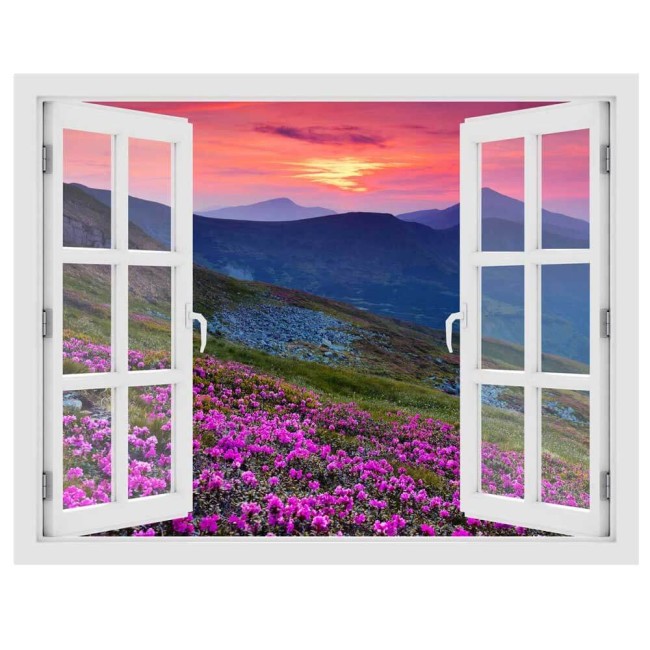 Rhododendron  - 3D hatású ablakos matrica