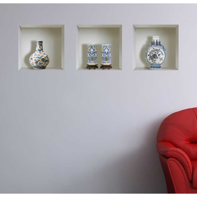 Kínai vázák - 3D hatású matrica