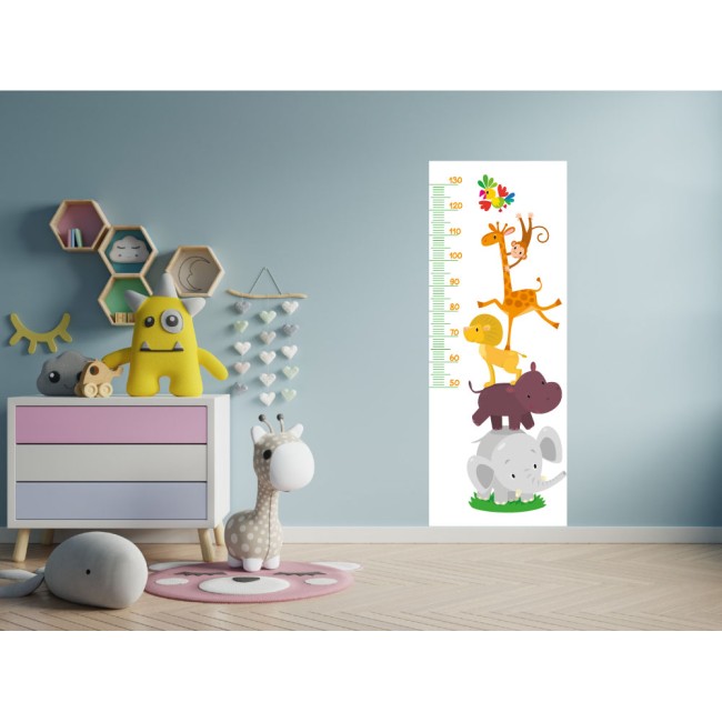 Mérőszalag színes állatokkal - Nyomtatott matrica