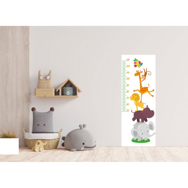 Mérőszalag színes állatokkal - Nyomtatott matrica