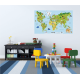 Színes világtérkép gyerekszobába - Nyomtatott matrica