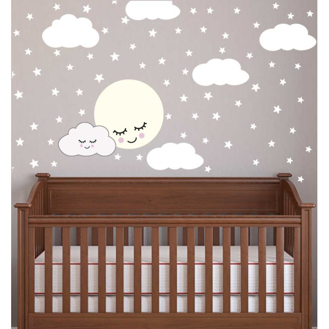 Szunyókáló Hold - Színes matrica csomag