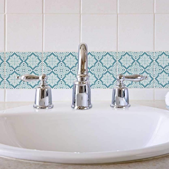 Csempe matrica - Kék - 4 darab