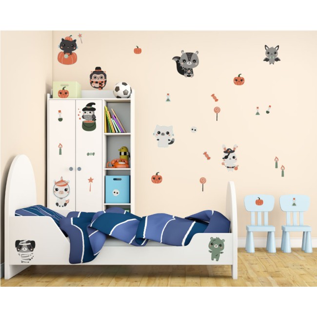 Halloween állatkák - Színes matrica csomag