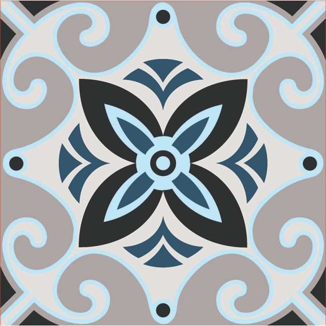 Csempe matrica - Kék Jaffa - 4 darab