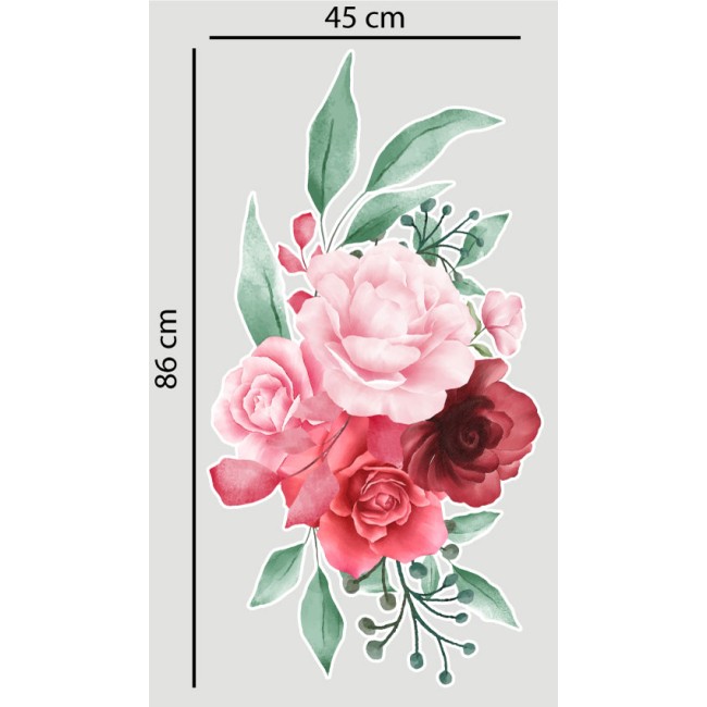 Színes virágcsokor - Nyomtatott matrica