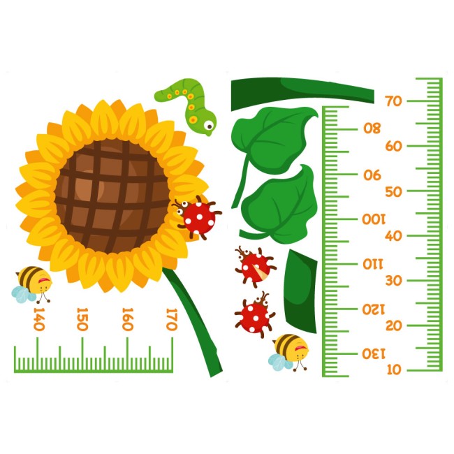 Napraforgó mérőszalag - Színes Matrica