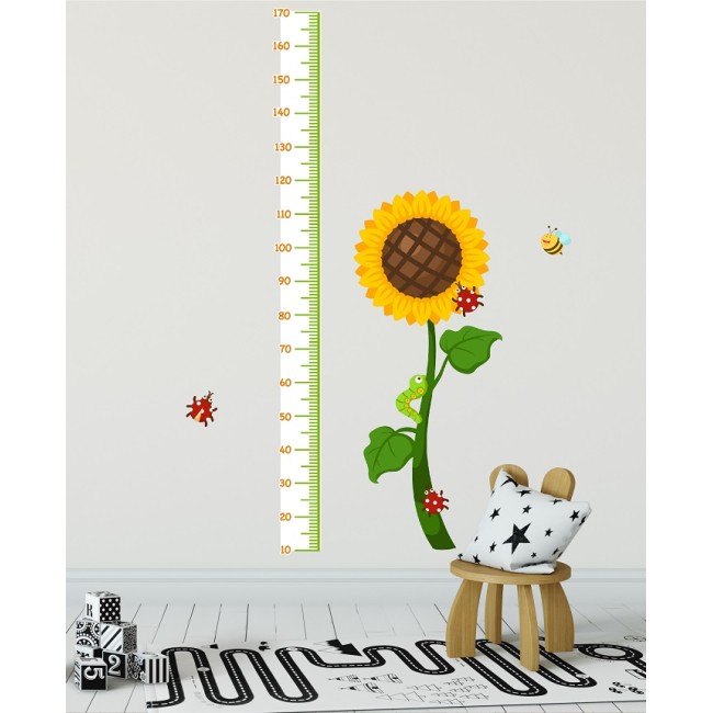 Napraforgó mérőszalag - Színes Matrica