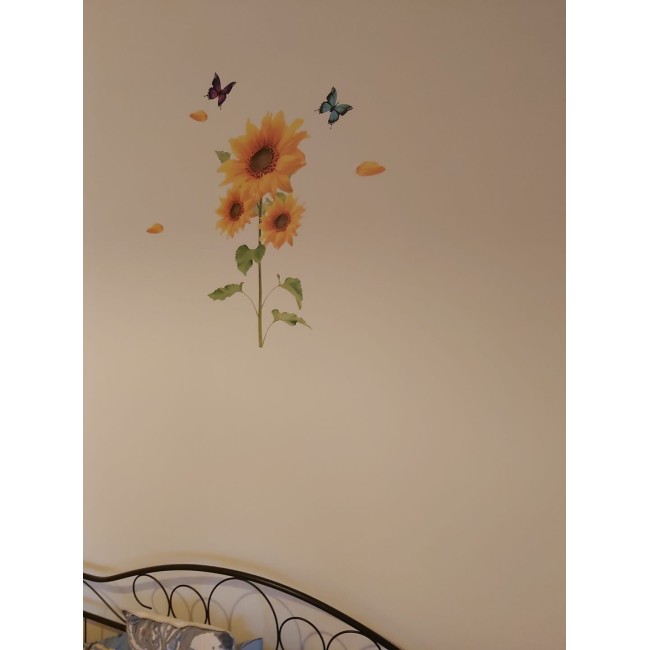 Napraforgó és pillangók - Színes matrica csomag