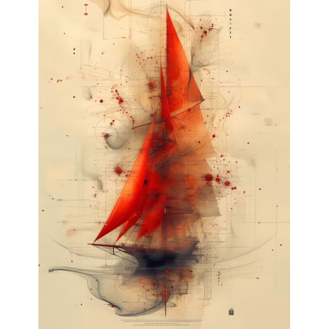 Kereten Túli Vászonkép - Parázsló Vitorlák