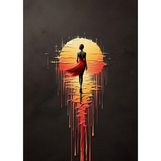 Kereten Túli Vászonkép - Olvadó Nap