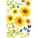 Napraforgó és pillangók - Színes matrica csomag