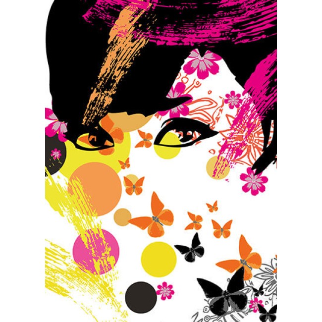 Fotótapéta - Virágos lány