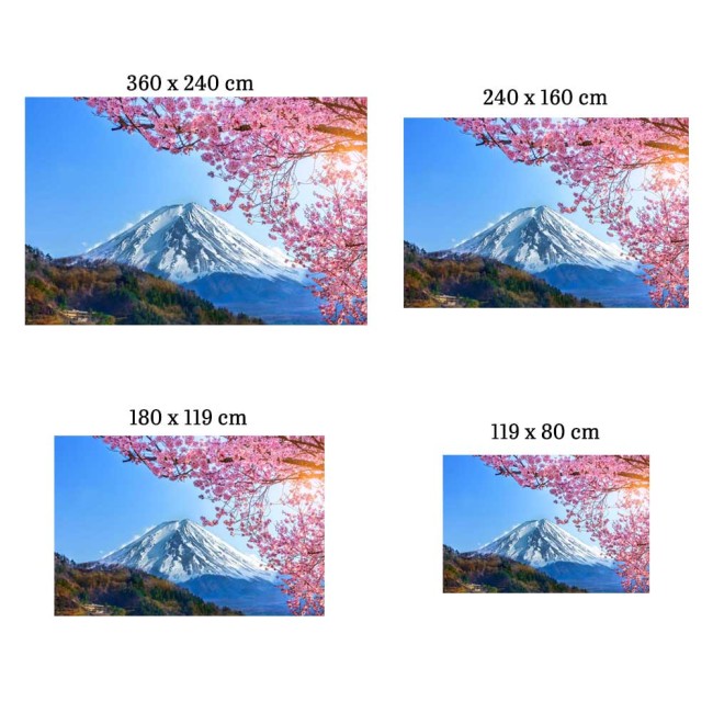 Fotótapéta - Havas táj, Fuji hegység - 360x240 cm