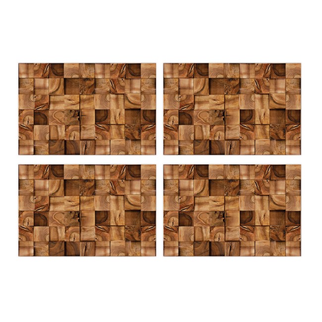 Négyzet alakú famintás - Barna matrica 