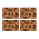 Négyzet alakú famintás - Barna matrica 
