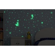 Tündérek az égen - Foszforeszkáló falmatrcia