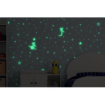 Tündérek az égen - Foszforeszkáló falmatrcia