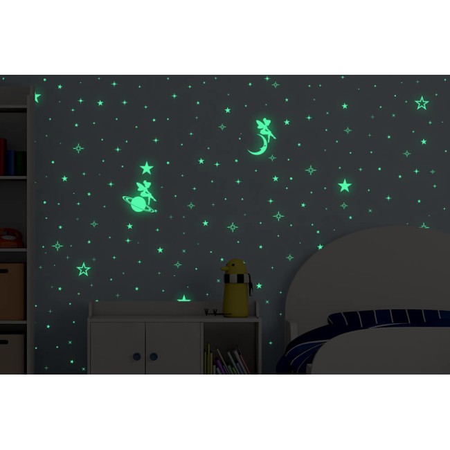 Tündérek az égen - Foszforeszkáló falmatrcia