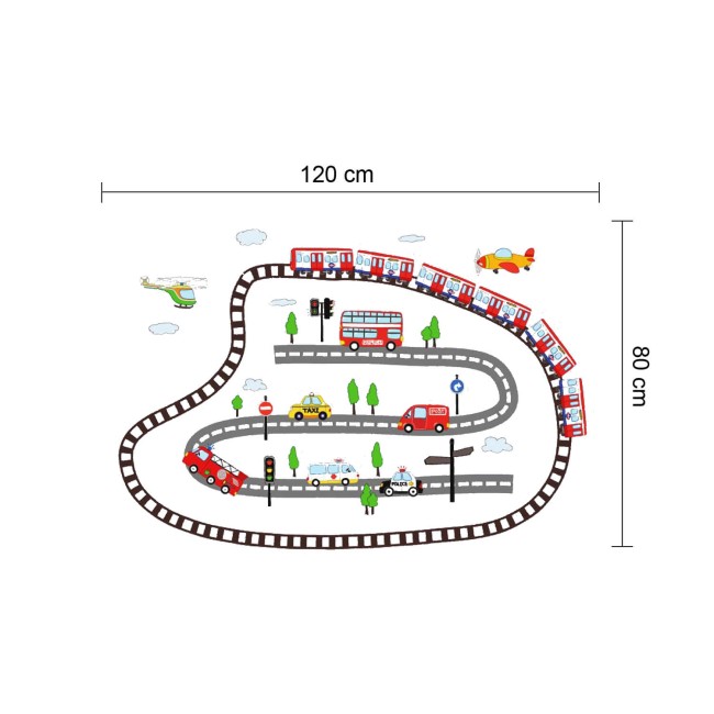 Szórakoztató közlekedés - Falmatrica
