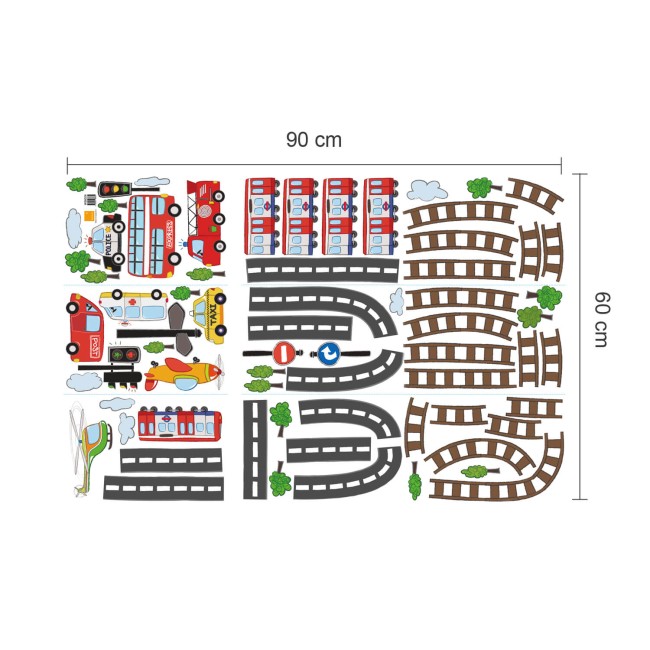 Szórakoztató közlekedés - Falmatrica