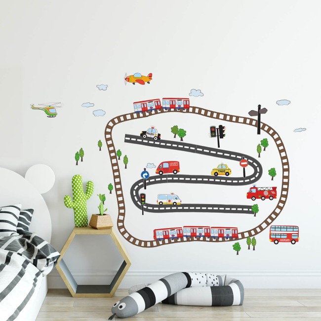 Szórakoztató közlekedés - Falmatrica